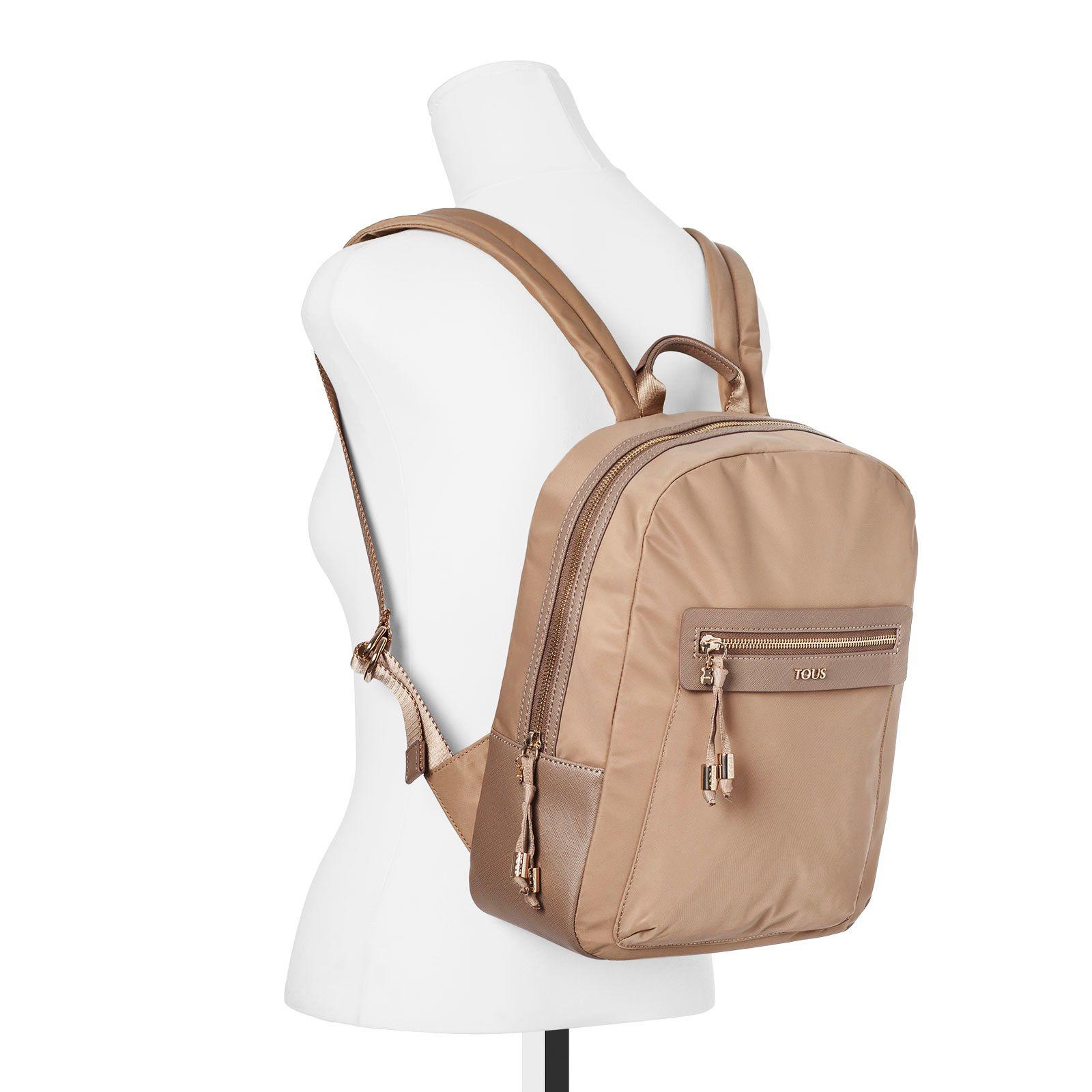 Mochila Brunock Chain de Lona en color topo Tous-2
