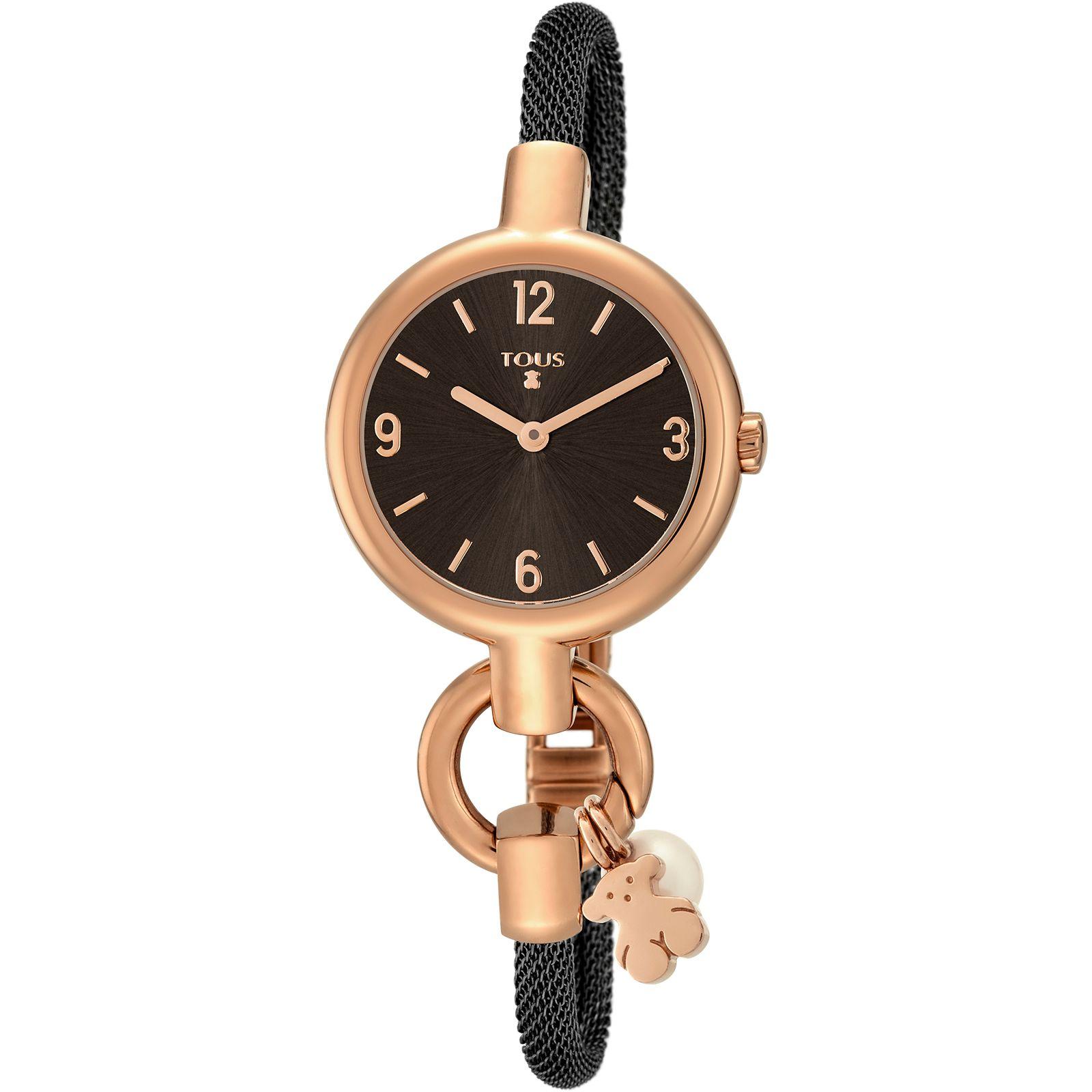 Reloj Tous Hold Charms acero IP rosado correa acero IP Tous-0