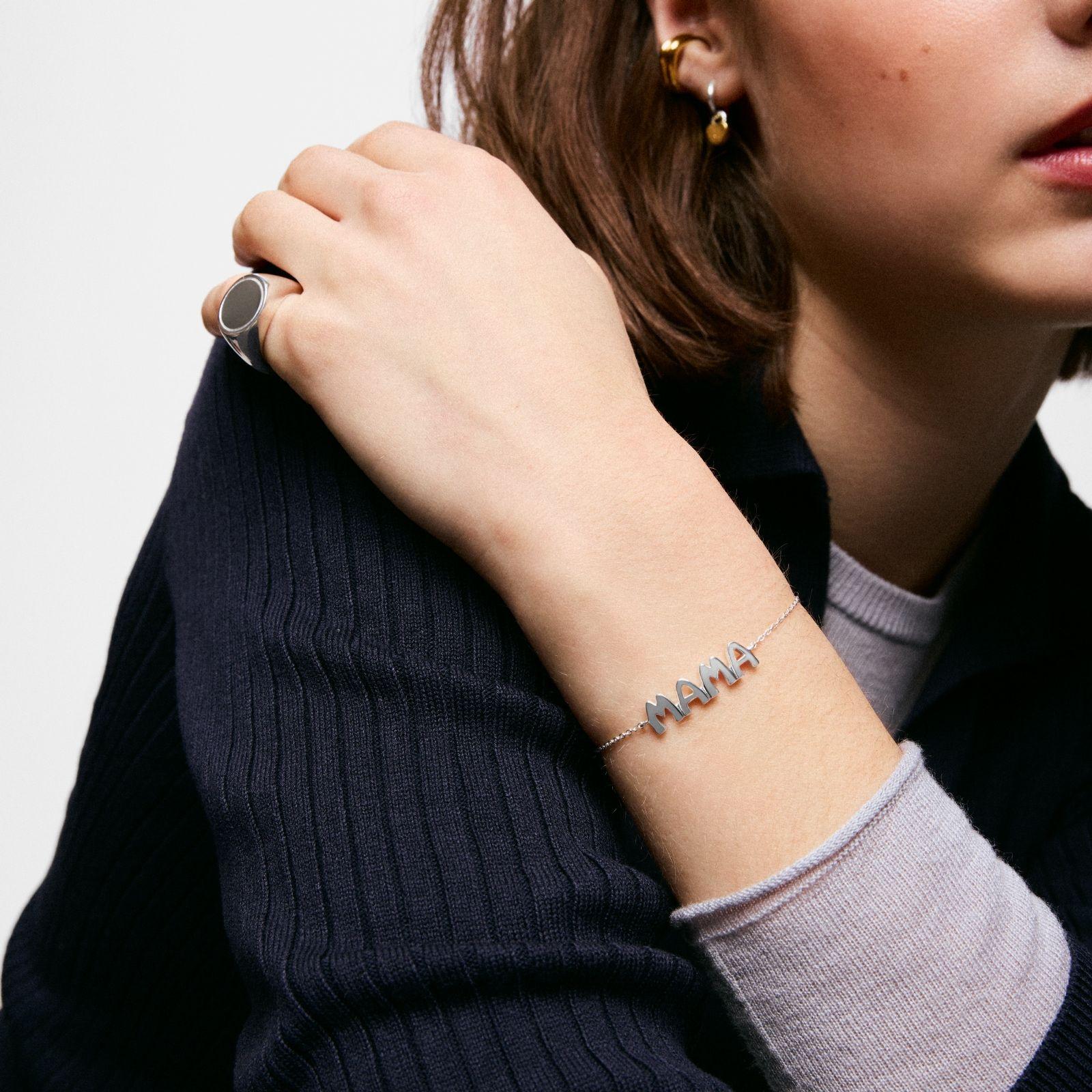 Pulsera cadena de plata y motivos TOUS Mama-3