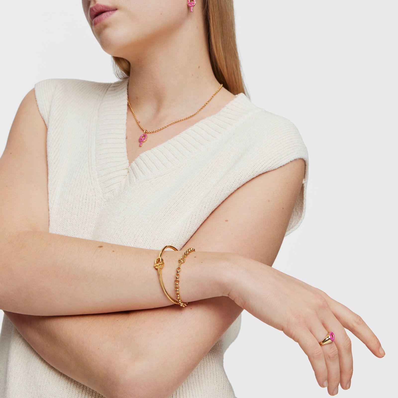 Pulsera cadena con baño de oro 17,5 cm TOUS MANIFESTO-5