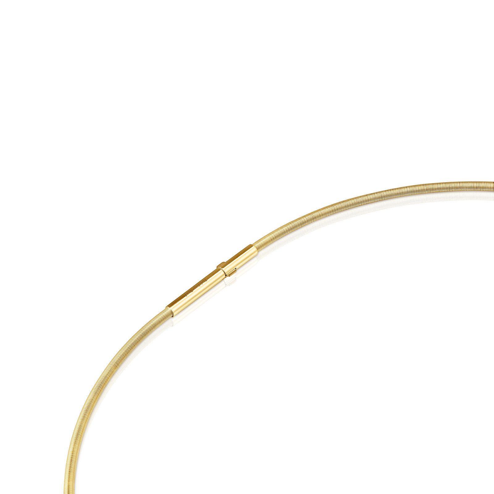 Collar de acero IP dorado 3 mm Mesh Tube-2