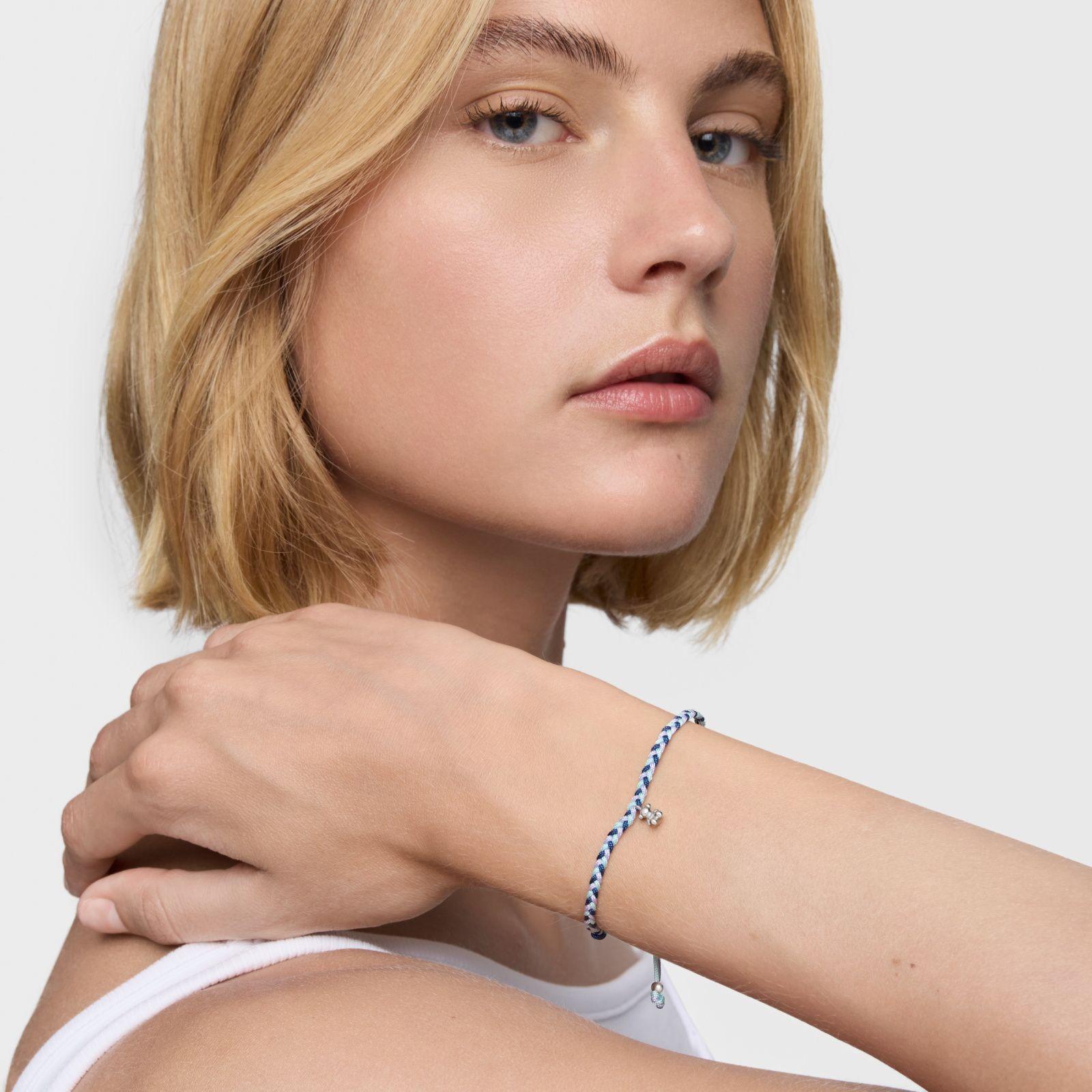Pulsera oso de plata y nylon azul TOUS Motivos-3