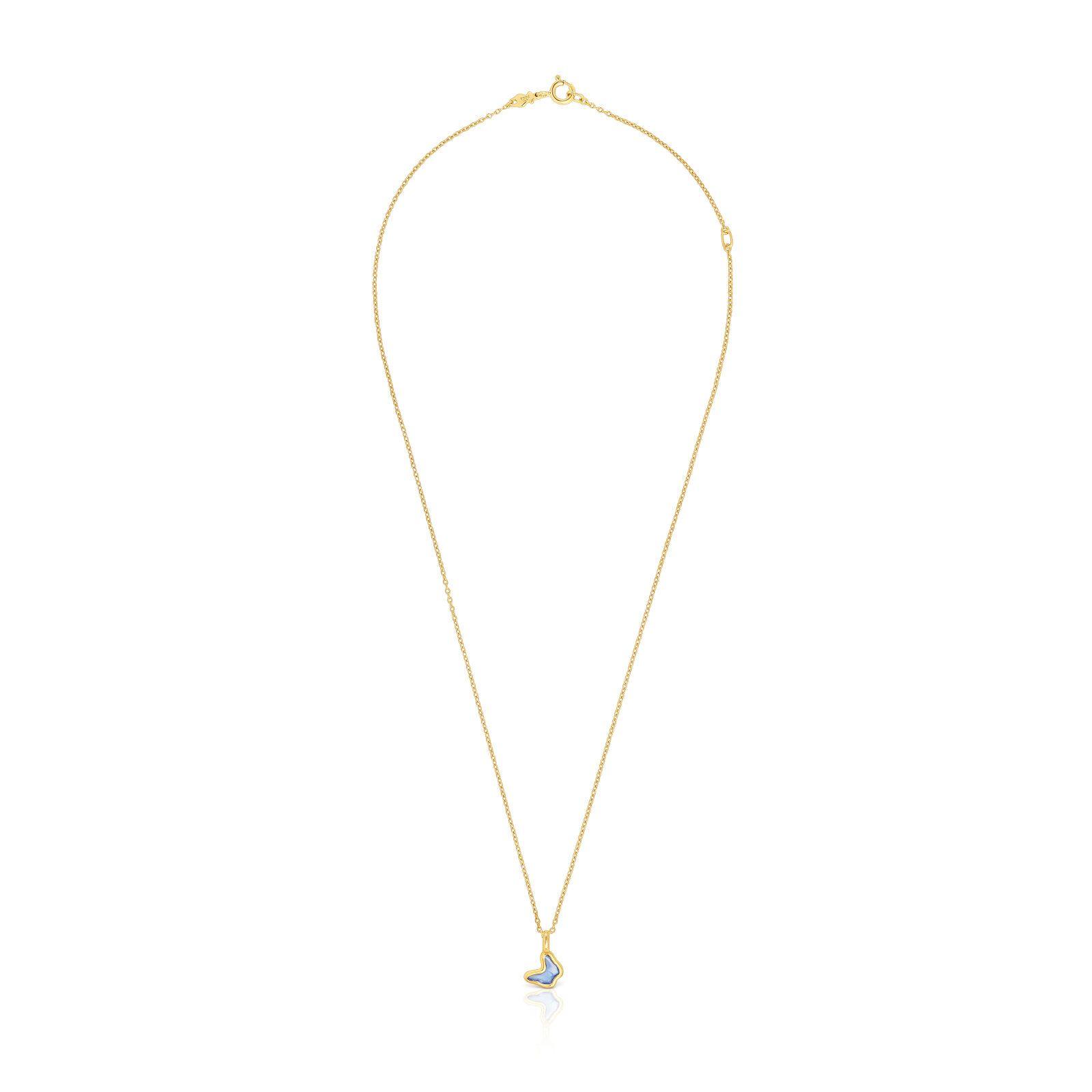 Collar de plata vermeil mariposa azul Gregal Tous-1