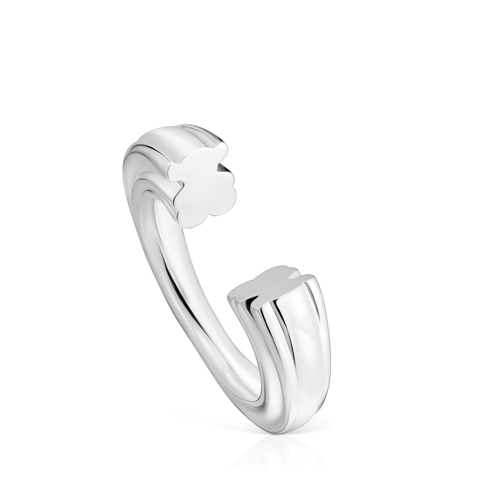 Anillo abierto de plata y motivo oso TOUS 1950-1
