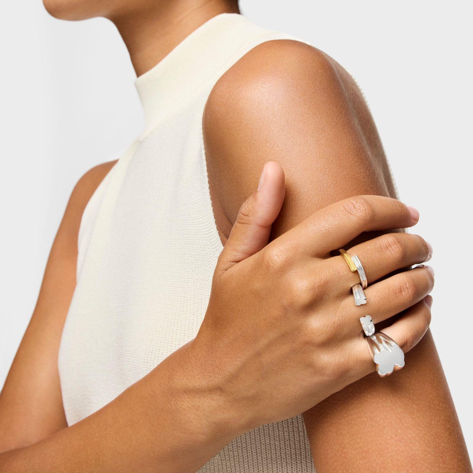 Anillo abierto de plata y motivo oso TOUS 1950-9