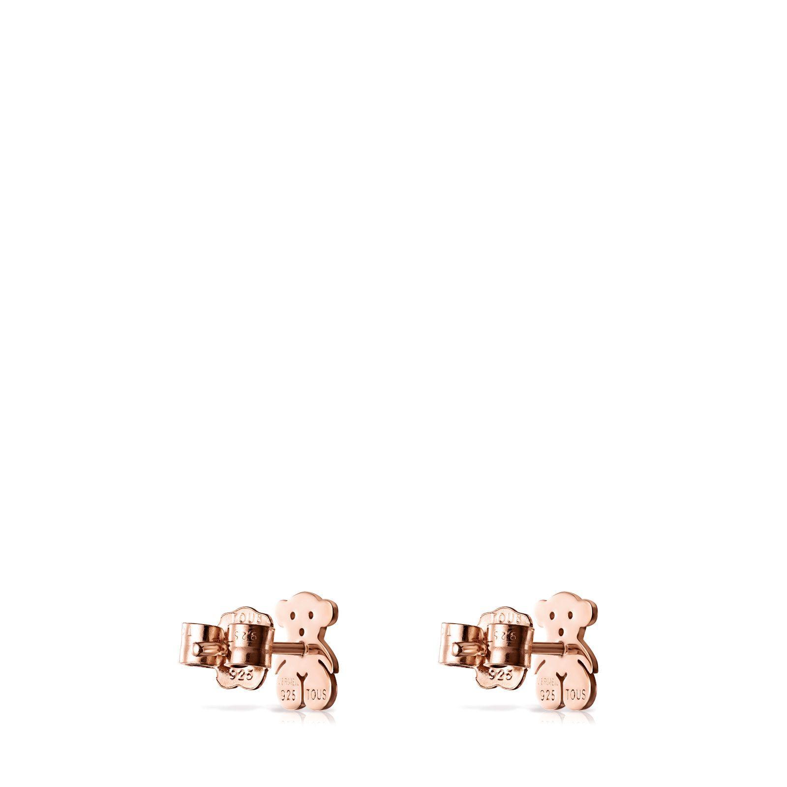 Pendientes con baño de oro rosasobre plata Sweet Dolls-2
