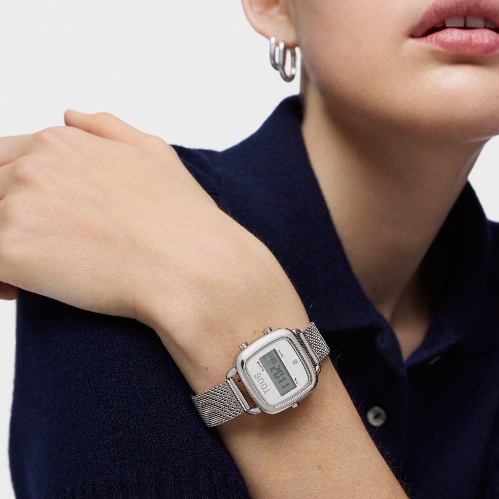 Reloj digital con brazalete de acero D-Logo Mini-3