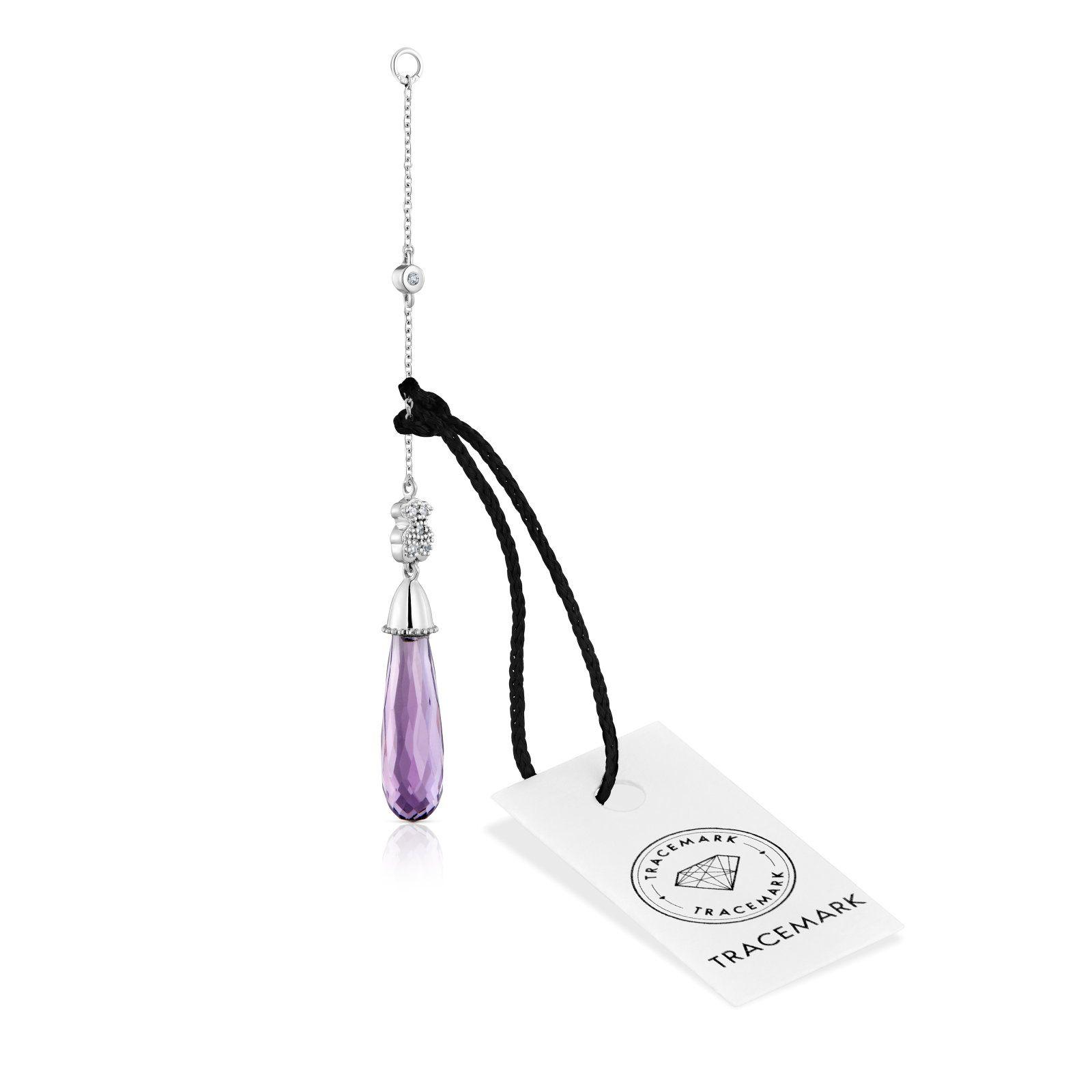 Aro suelto largo oso de oro blanco con diamantes TOUS Grain-3