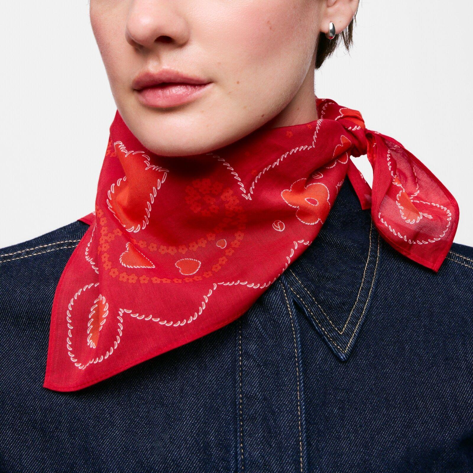 Pañuelo cuadrado rojo TOUS Motifs Paisley-2