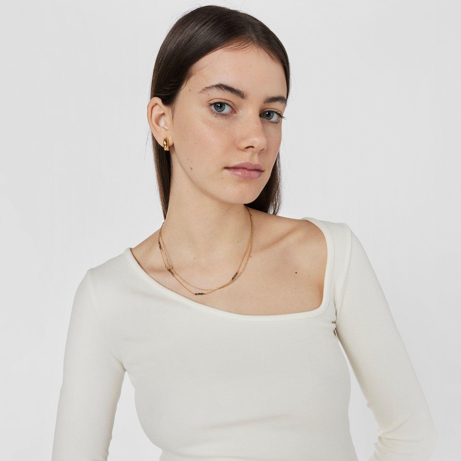 Collar de plata vermeil con anillas ovales Bold Bear Tous-3