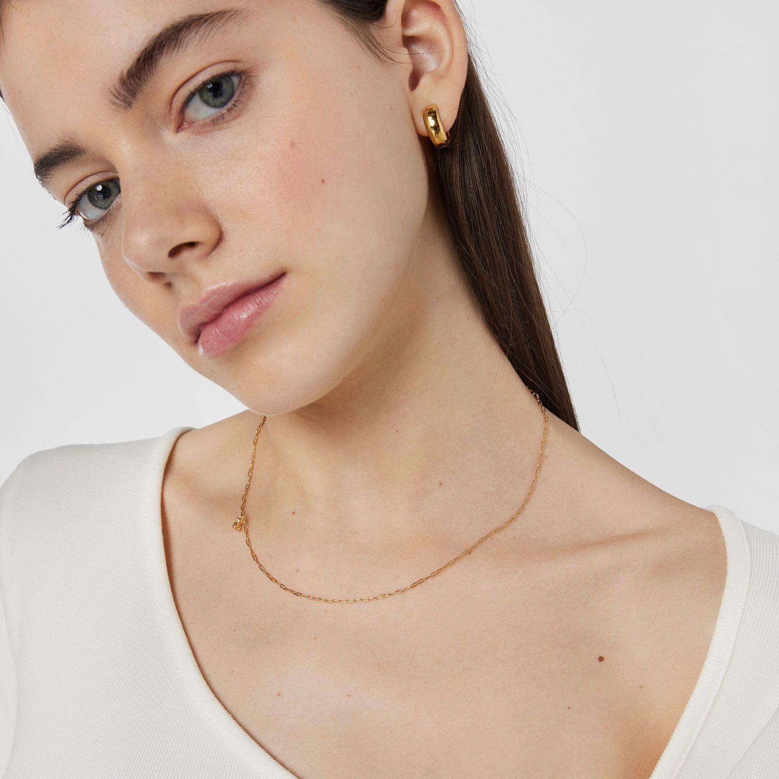 Collar de plata vermeil con anillas ovales Bold Bear Tous-5