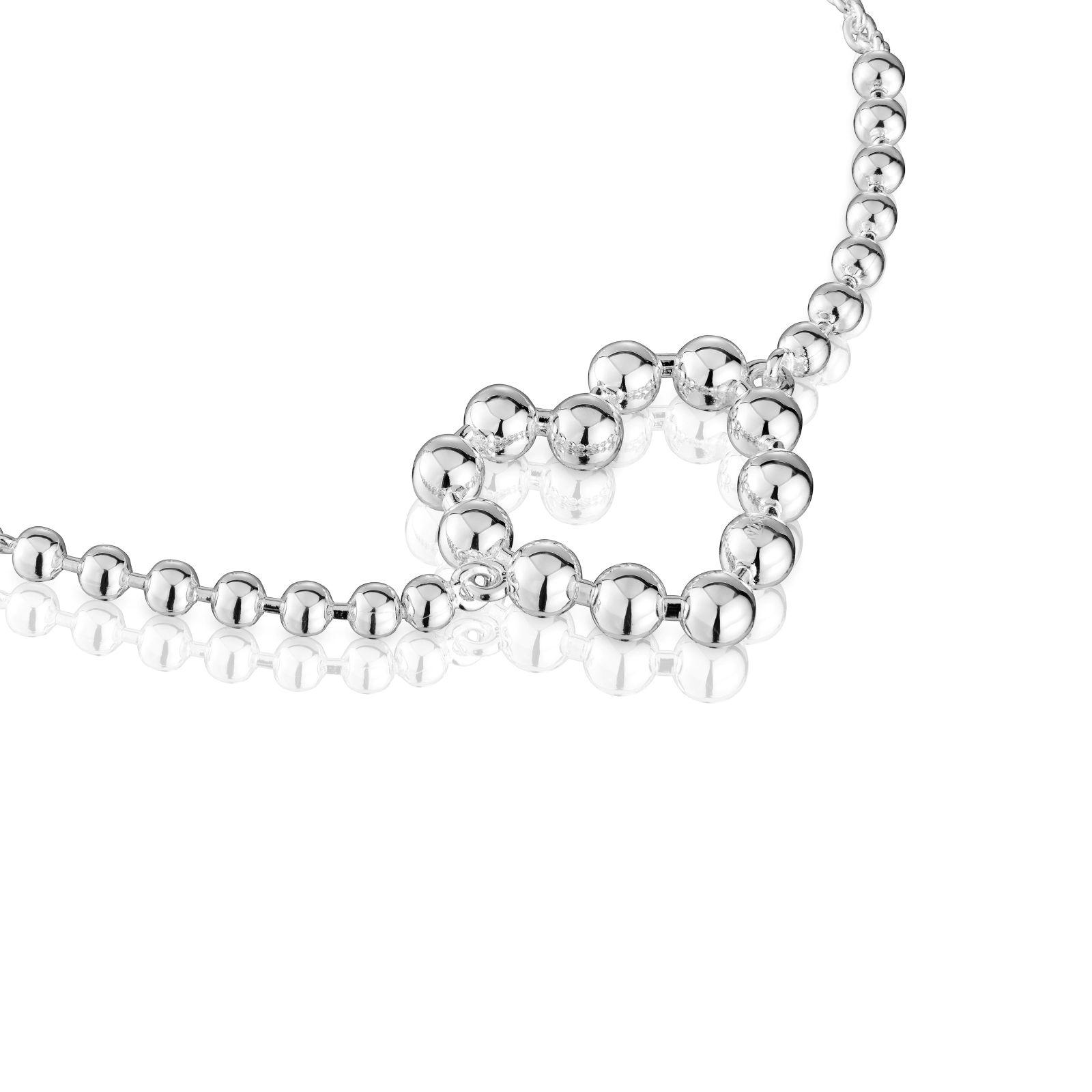 Pulsera cadena de plata corazón Sugar Party-2