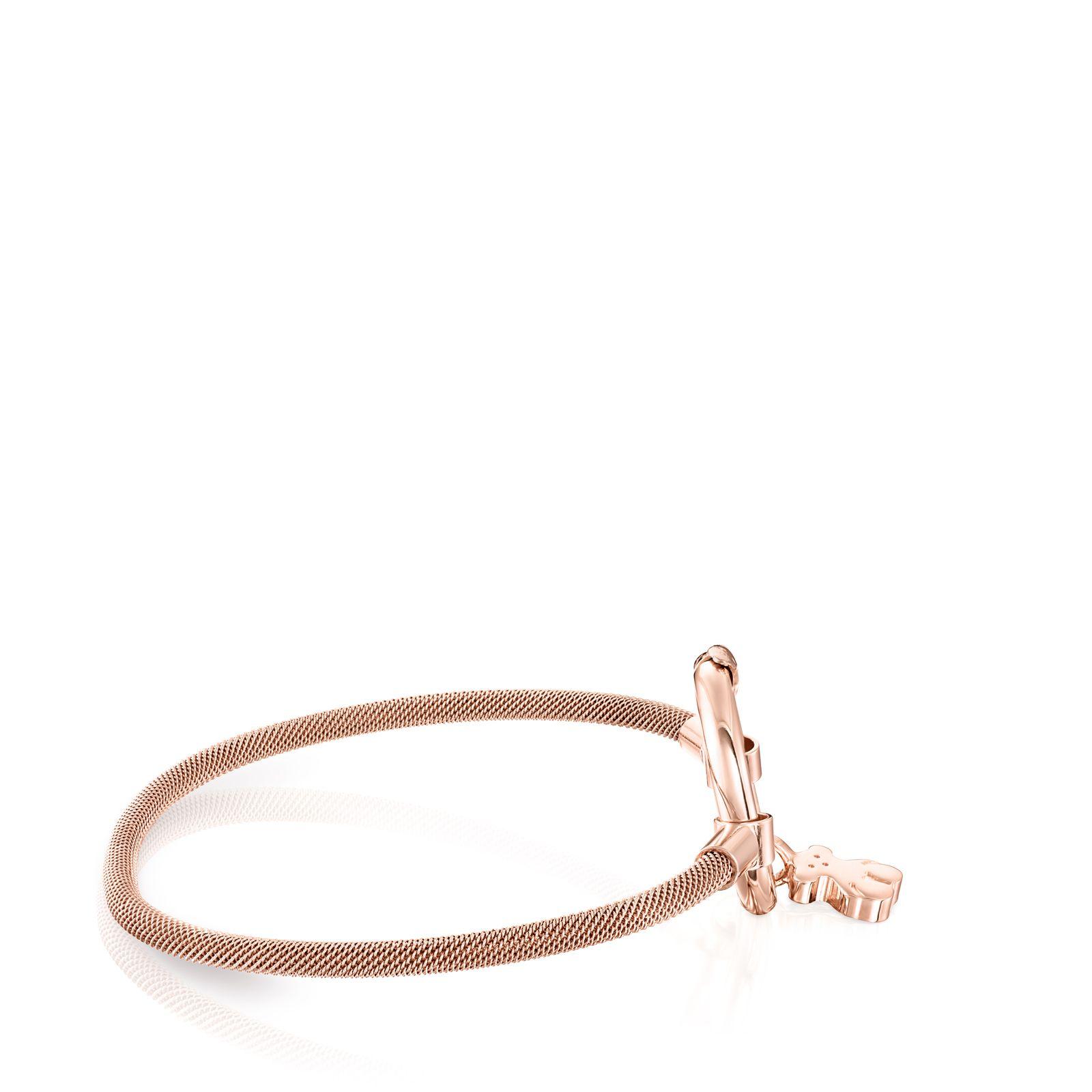 Pulsera Tous Hold de Plata Vermeil rosa y Acero IP rosa-1