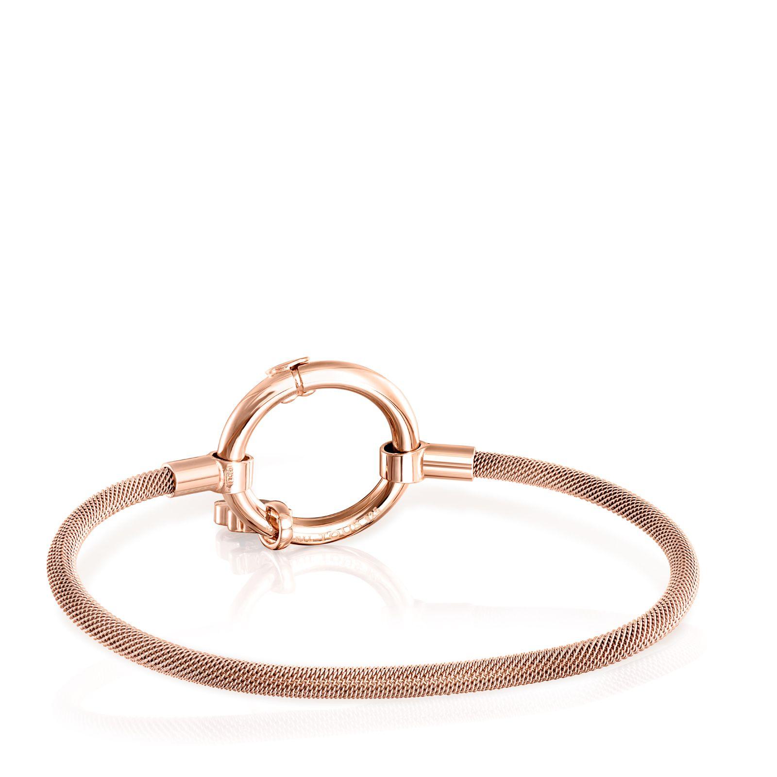 Pulsera Tous Hold de Plata Vermeil rosa y Acero IP rosa-2