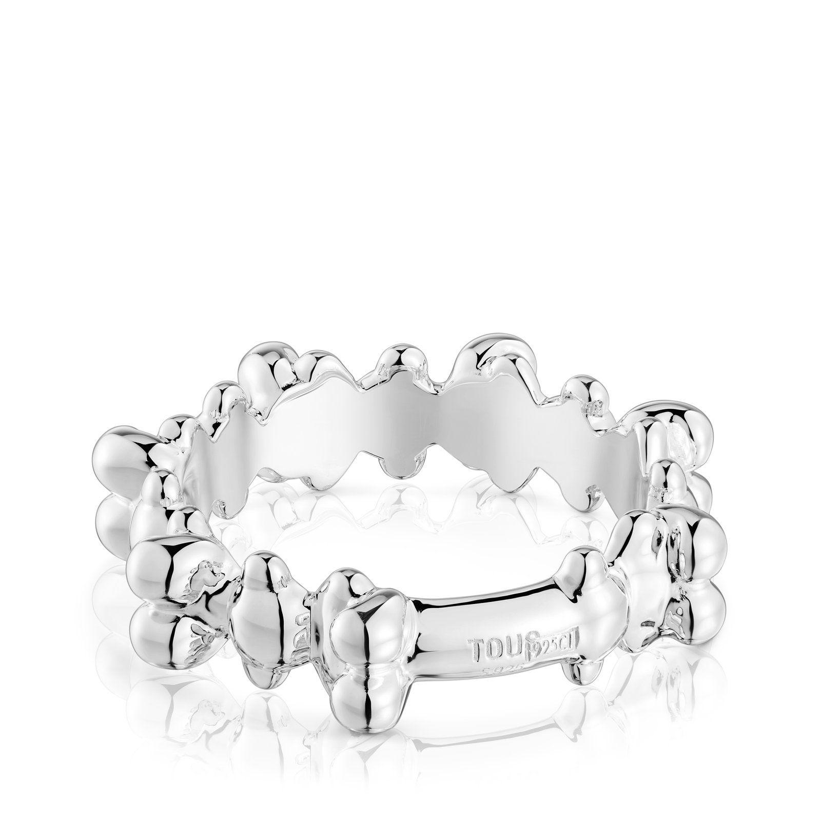 Anillo mediano de plata motivos oso Bold Bear-2