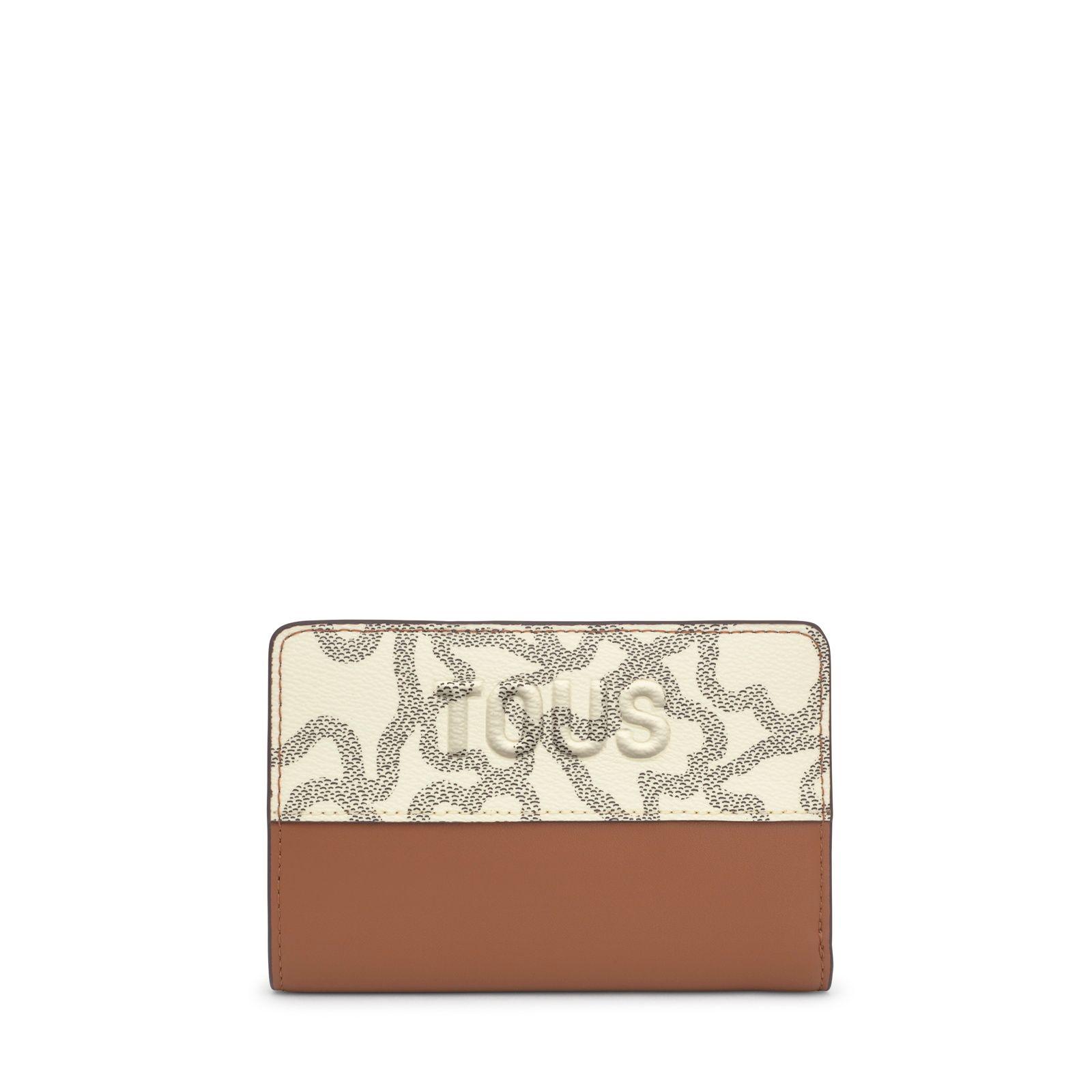 Cartera camel y beige Kaos Icon-0