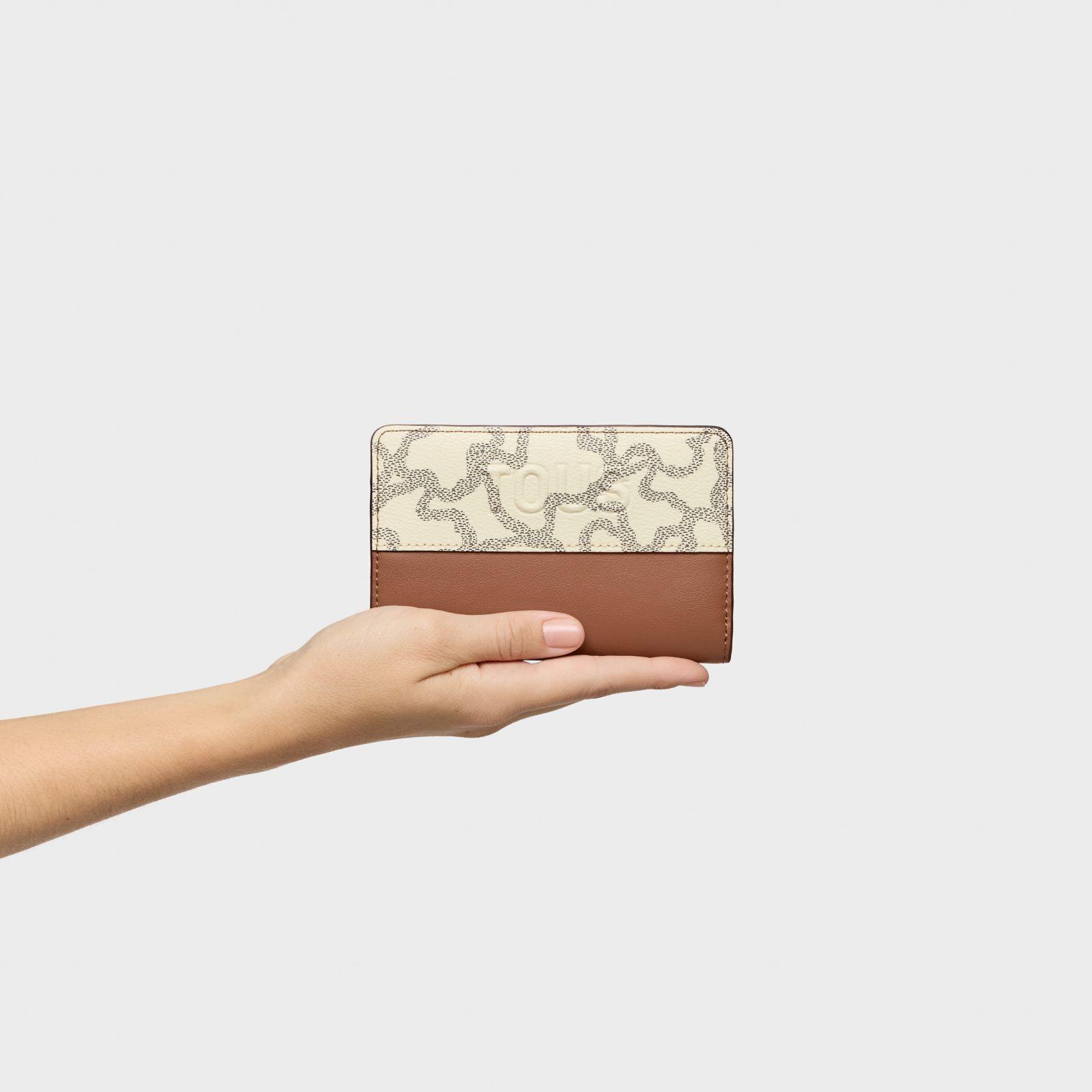 Cartera camel y beige Kaos Icon-5