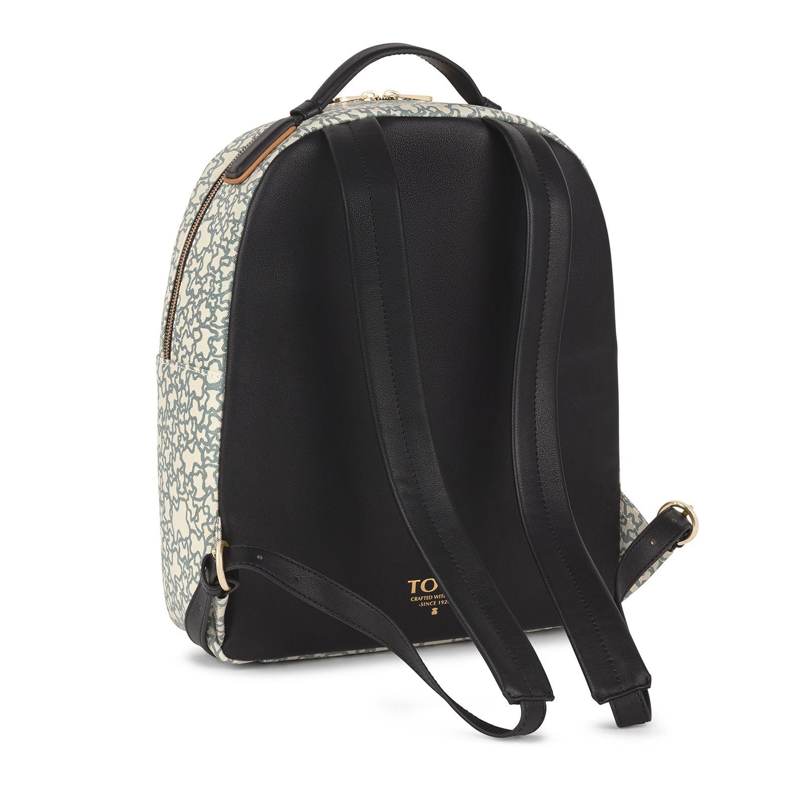 Mochila Kaos Mini beige y negro Tous-1