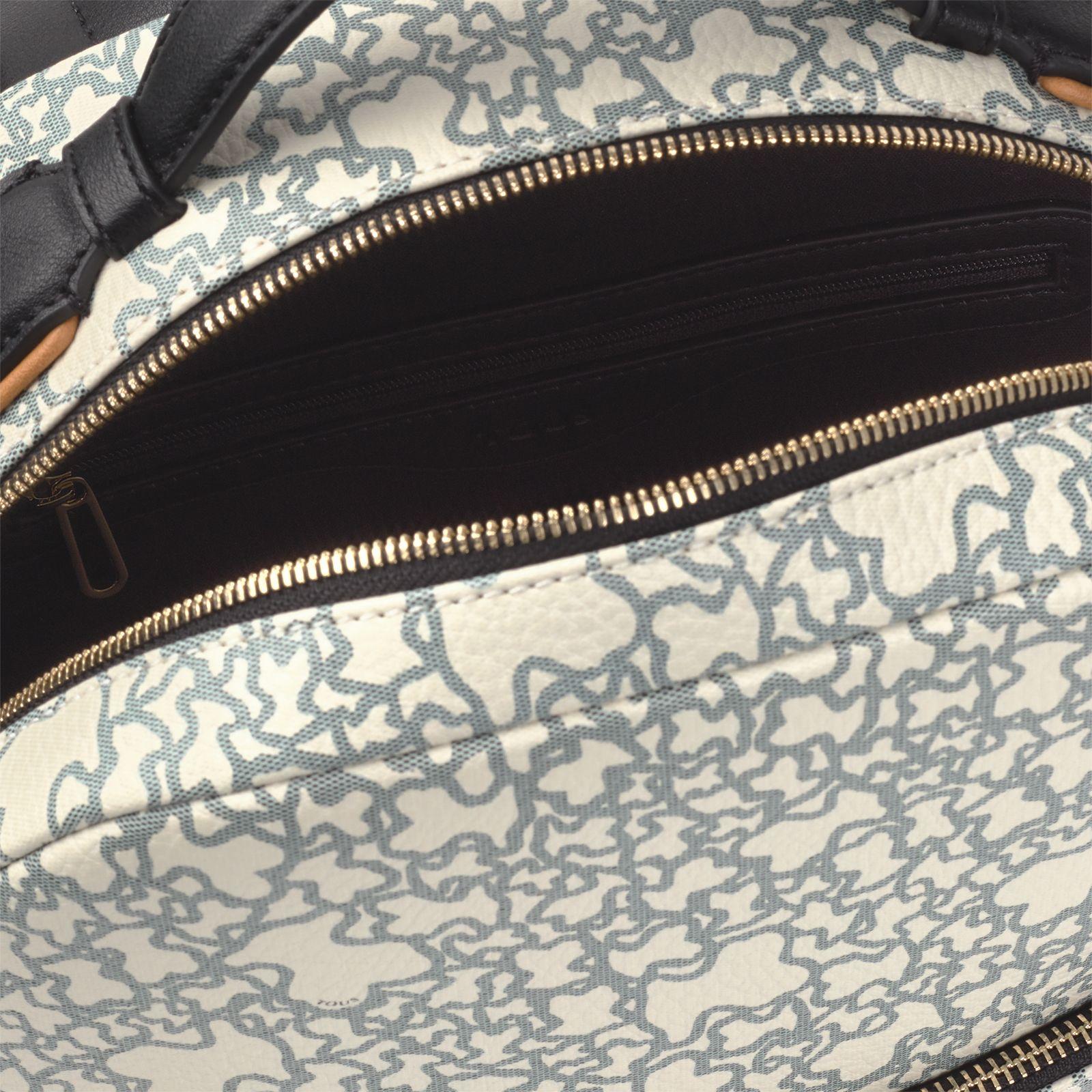 Mochila Kaos Mini beige y negro Tous-2