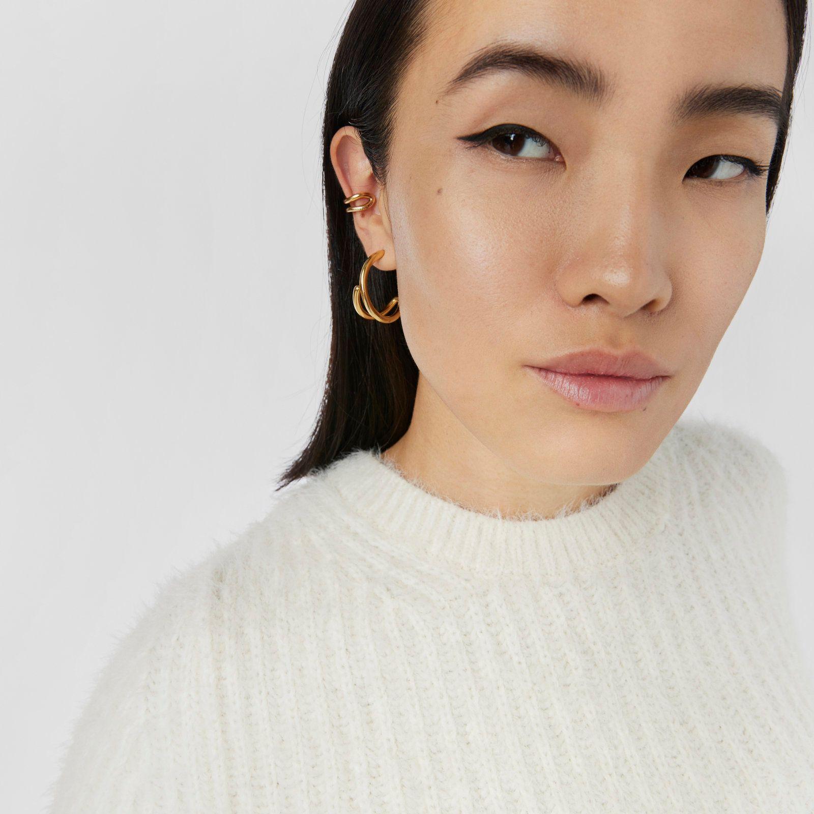 Aros aro de plata vermeil Bent Tous-3