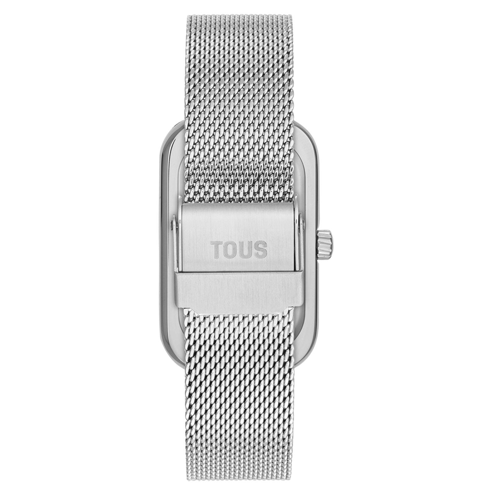 Reloj analógico con esfera de nácar y brazalete de acero T-Band Club-2