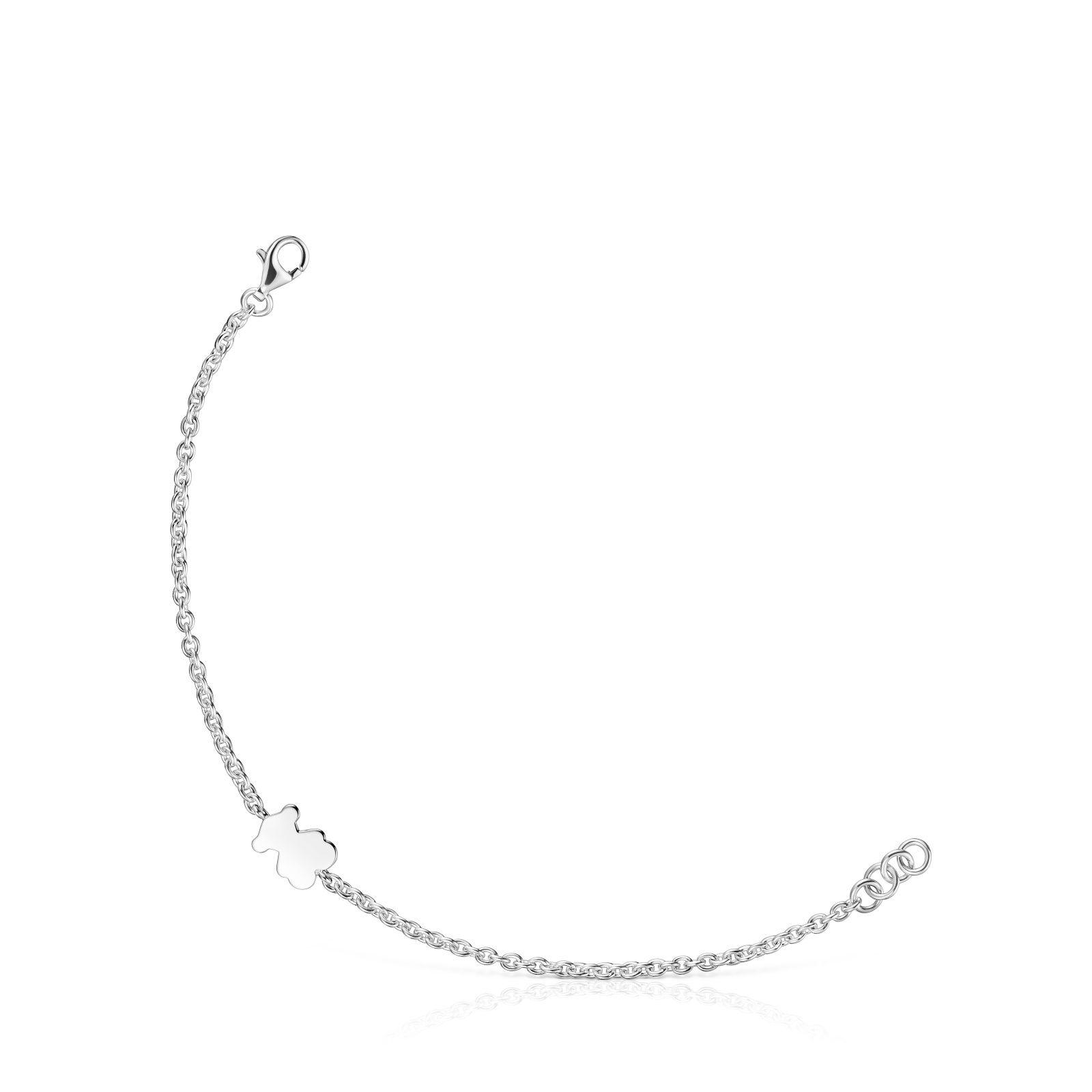 Pulsera cadena de plata y motivo oso Sweet Dolls-0