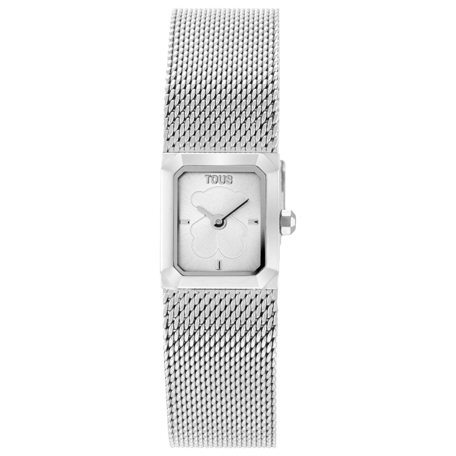 Reloj analógico brazalete de malla milanesa de acero Mini-0