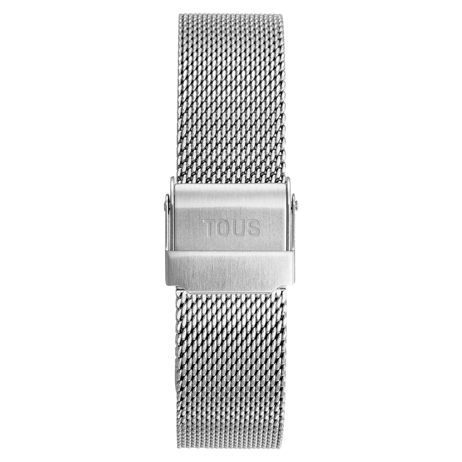 Reloj analógico brazalete de malla milanesa de acero Mini-2
