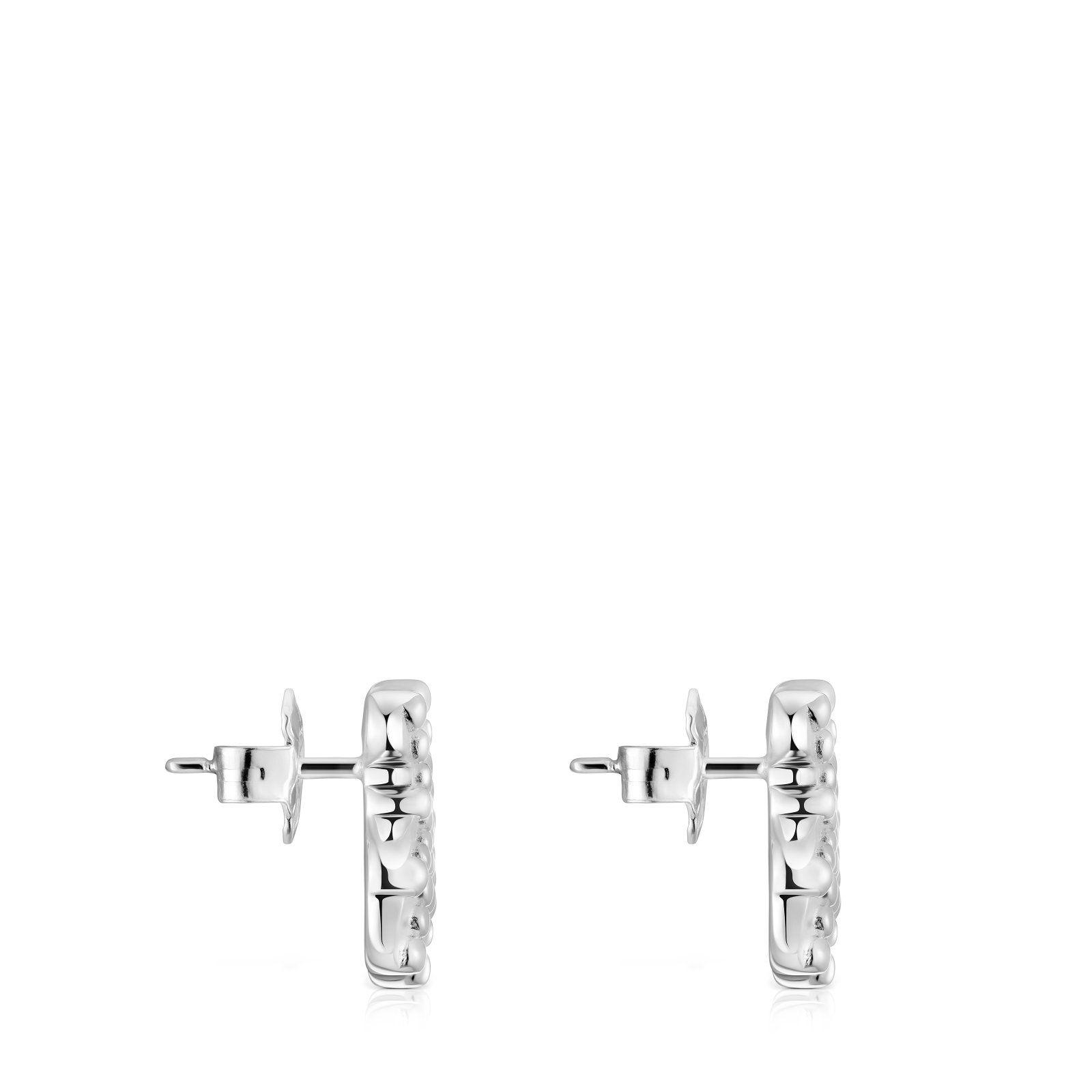 Pendientes pequeños oso de plata TOUS Grain-1
