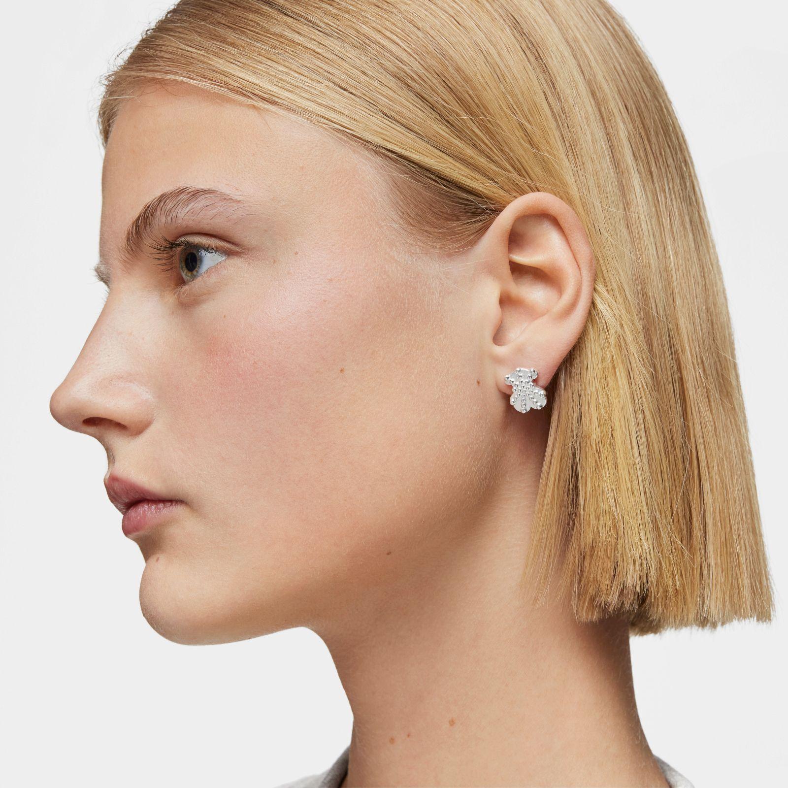 Pendientes pequeños oso de plata TOUS Grain-4