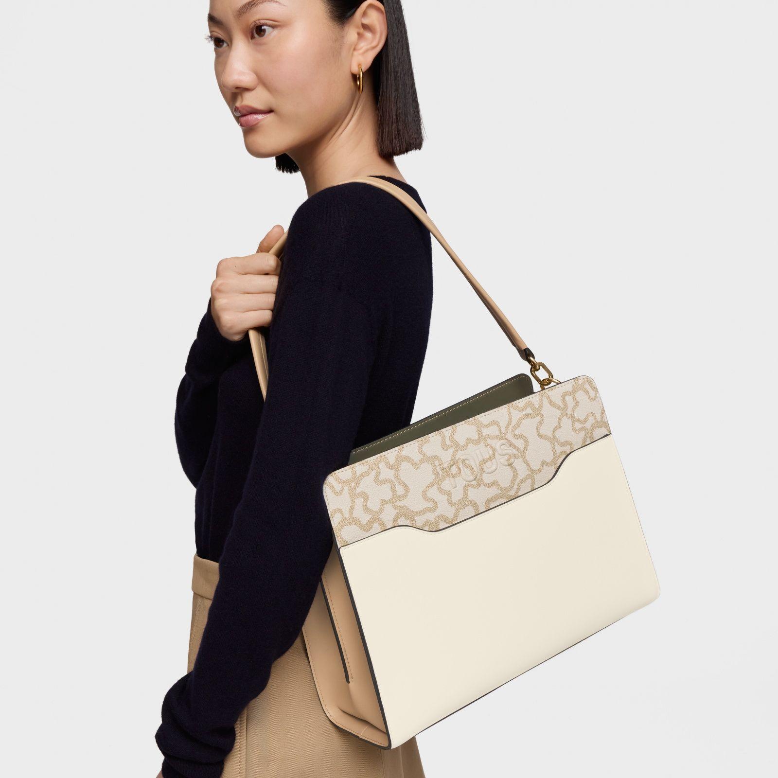 Shopper mediano marfil Kaos Icon-3