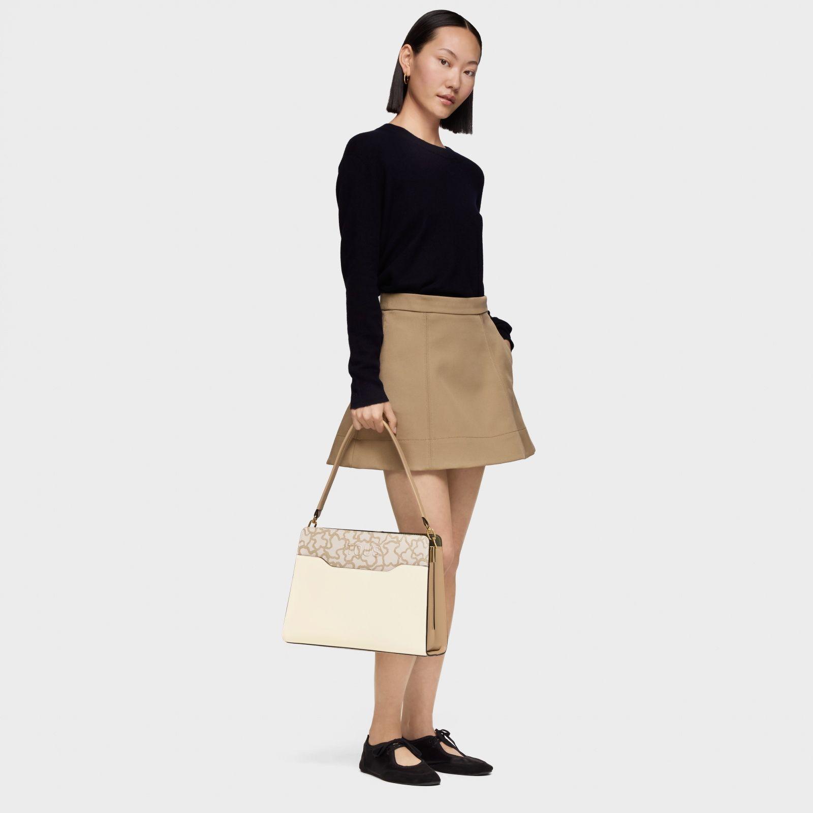 Shopper mediano marfil Kaos Icon-5