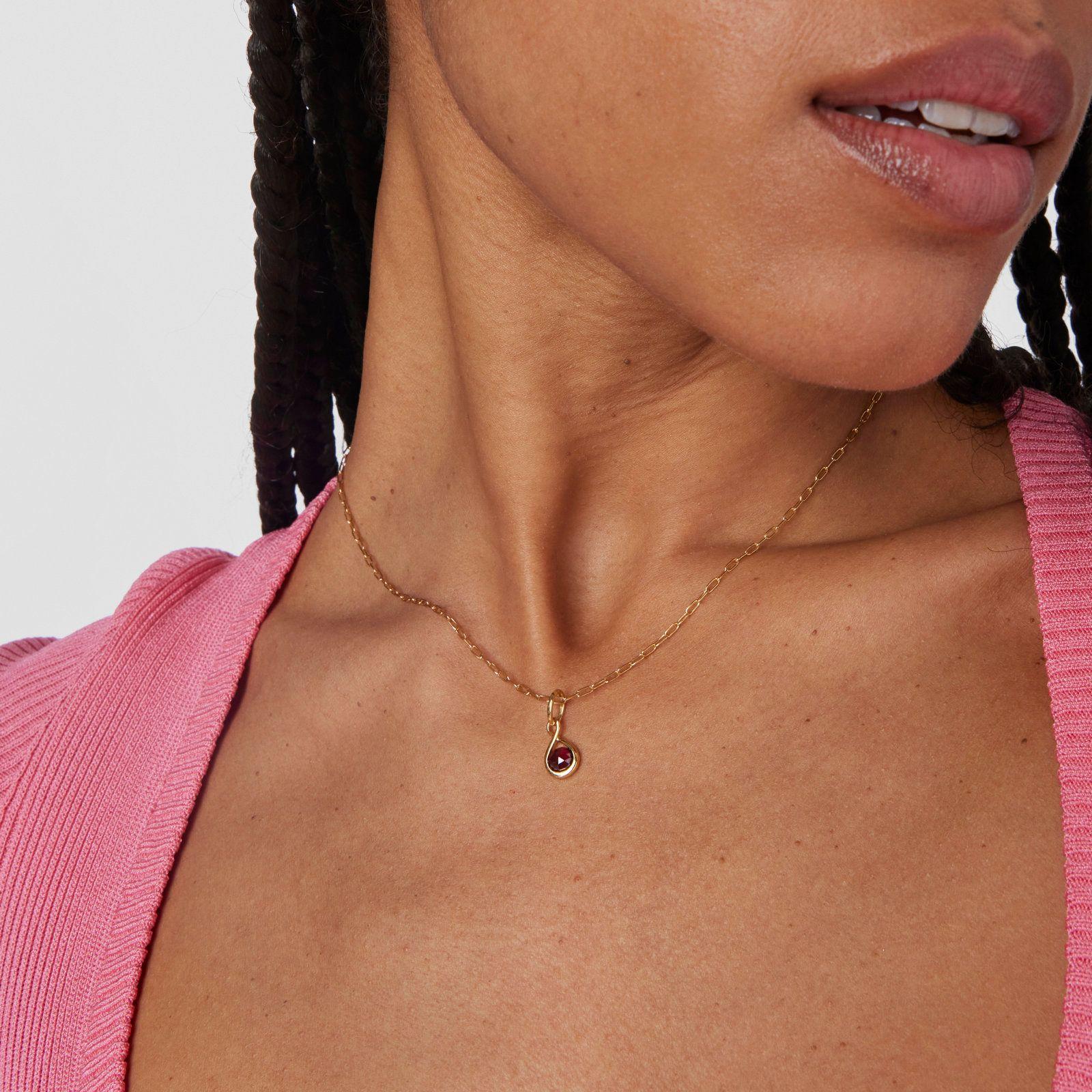 Colgante de plata vermeil y rodolita Alma Motif-4