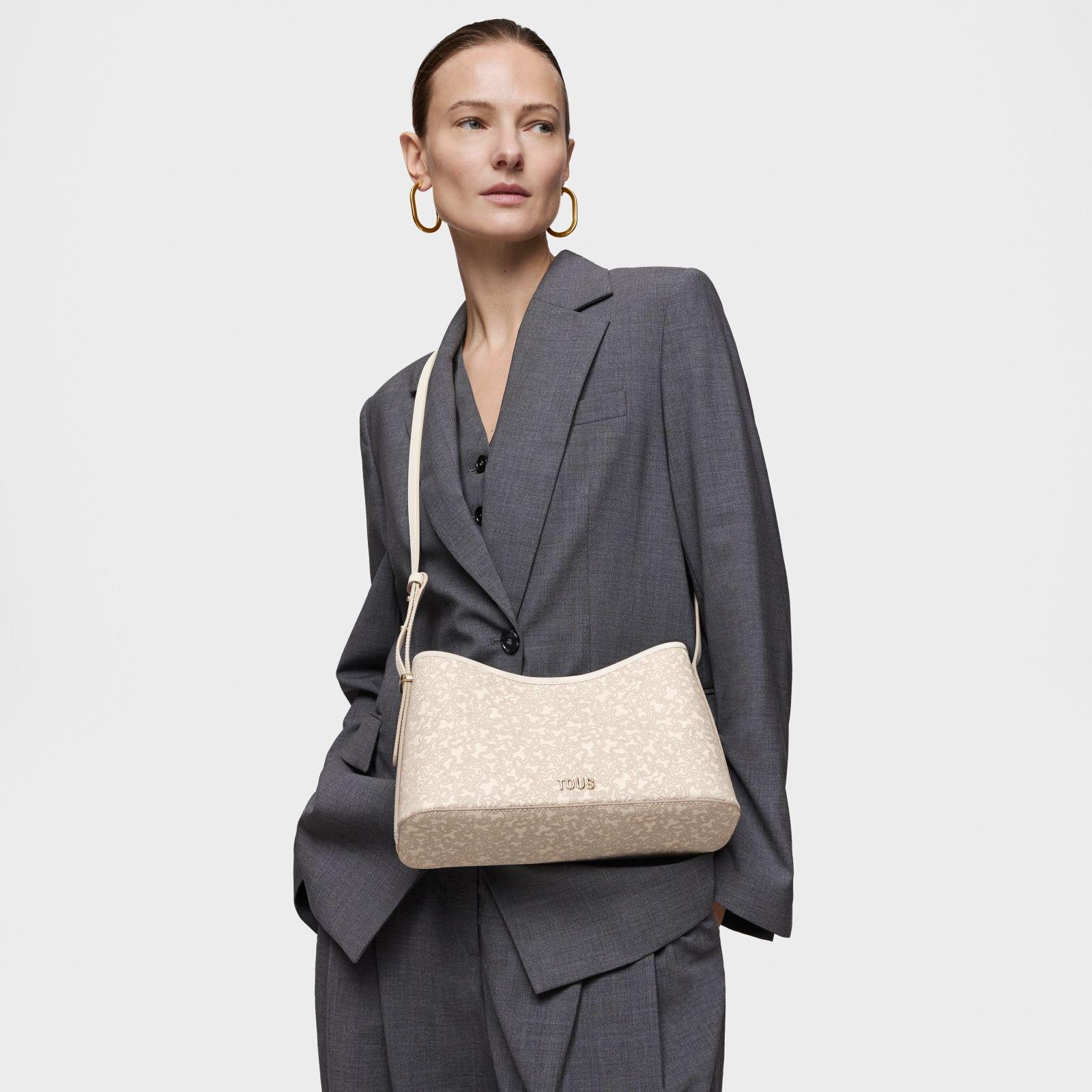 Bandolera grande beige Kaos Mini Lines-3