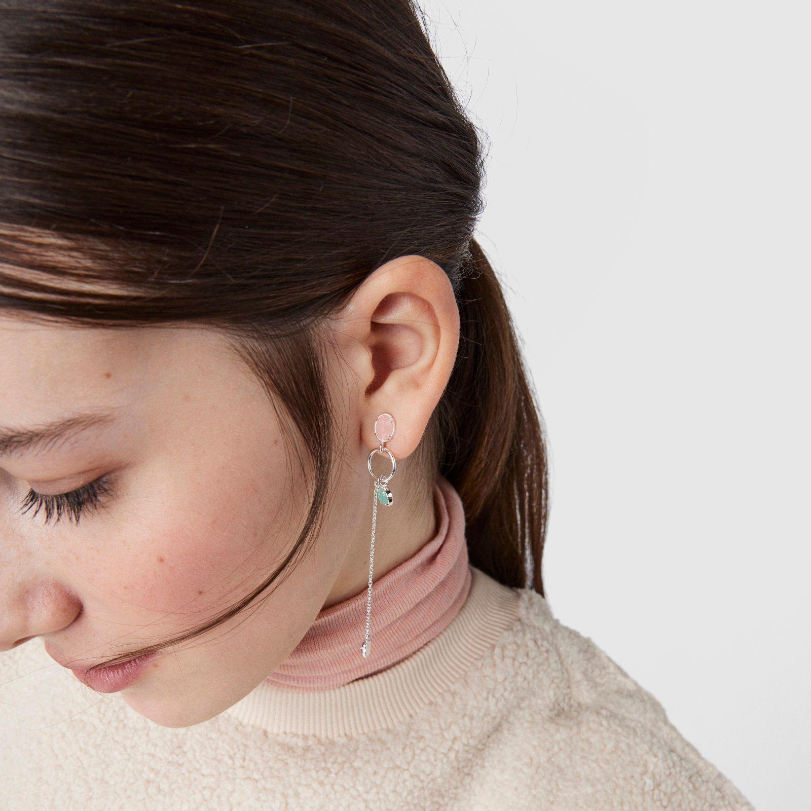 Aros largos Cool Color de plata y gemas Tous-3