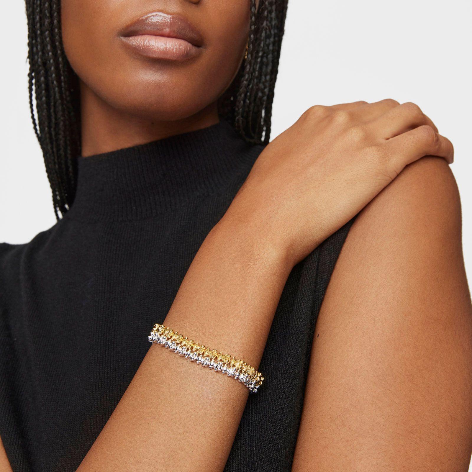 Pulsera cadena con baño de oro 18 kt sobre plata motivos oso Bold Bear-4