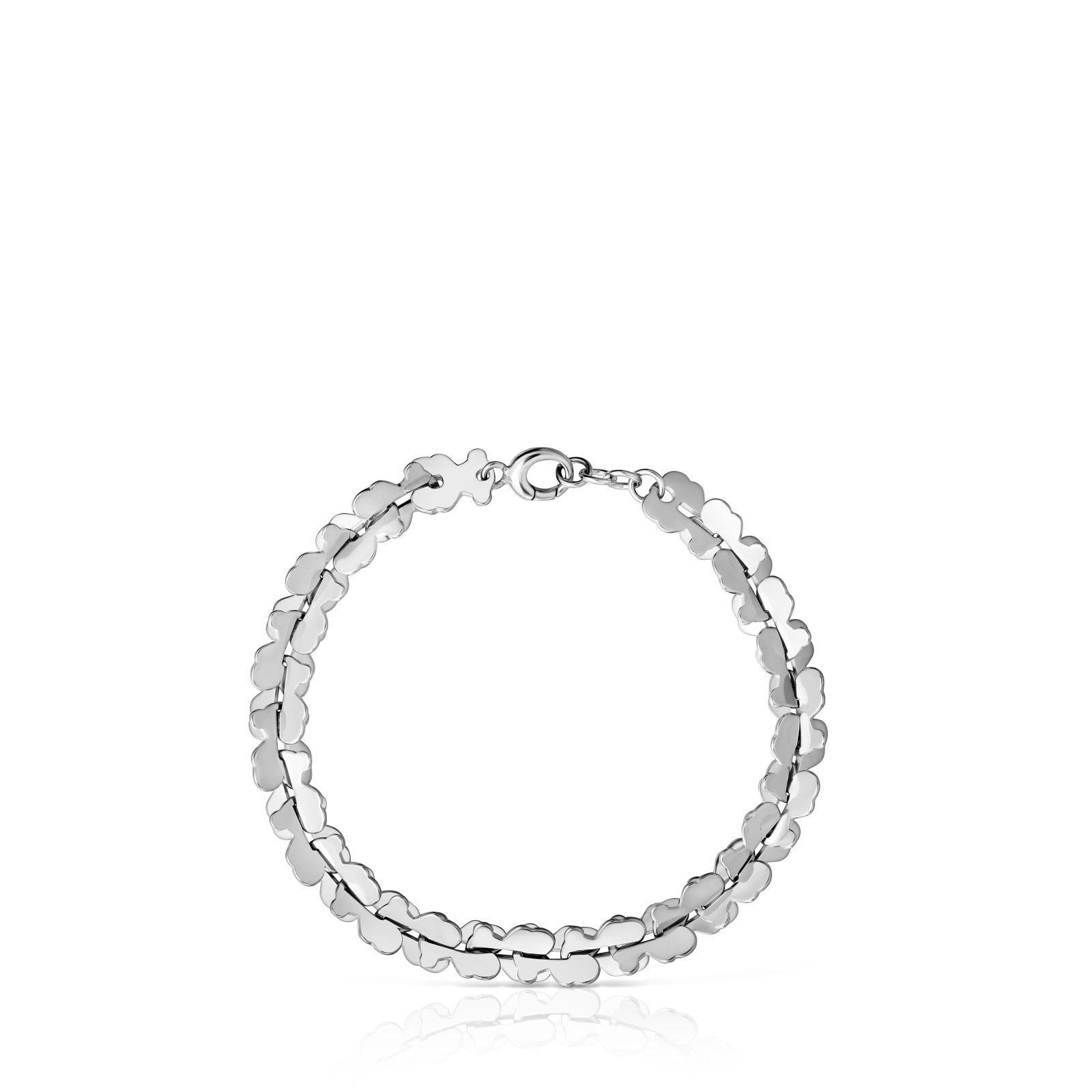 Pulsera cadena acero con motivos oso Carrusel-2