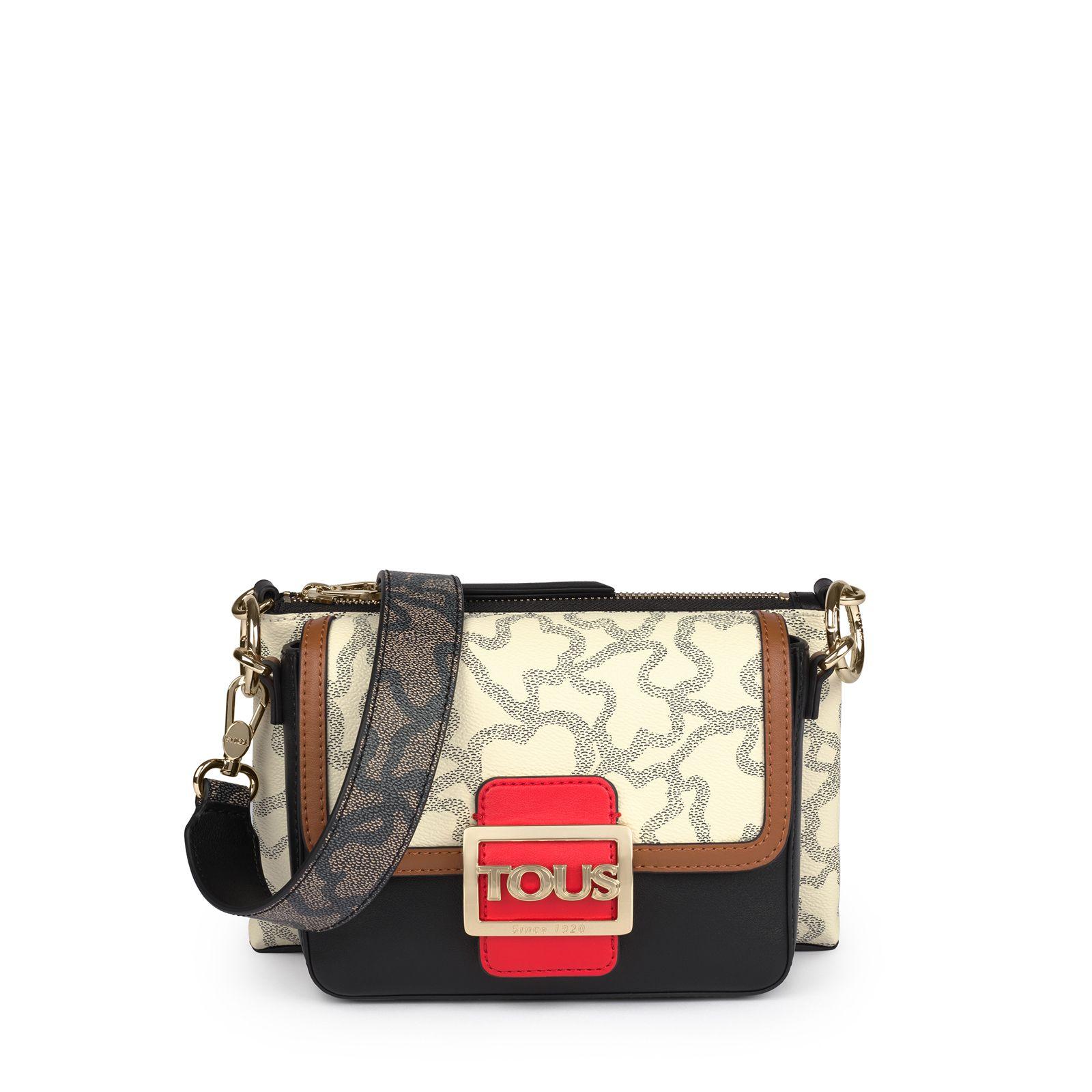 Bandolera Doble Kaos Icon Multi Rojo - Beige Tous-0