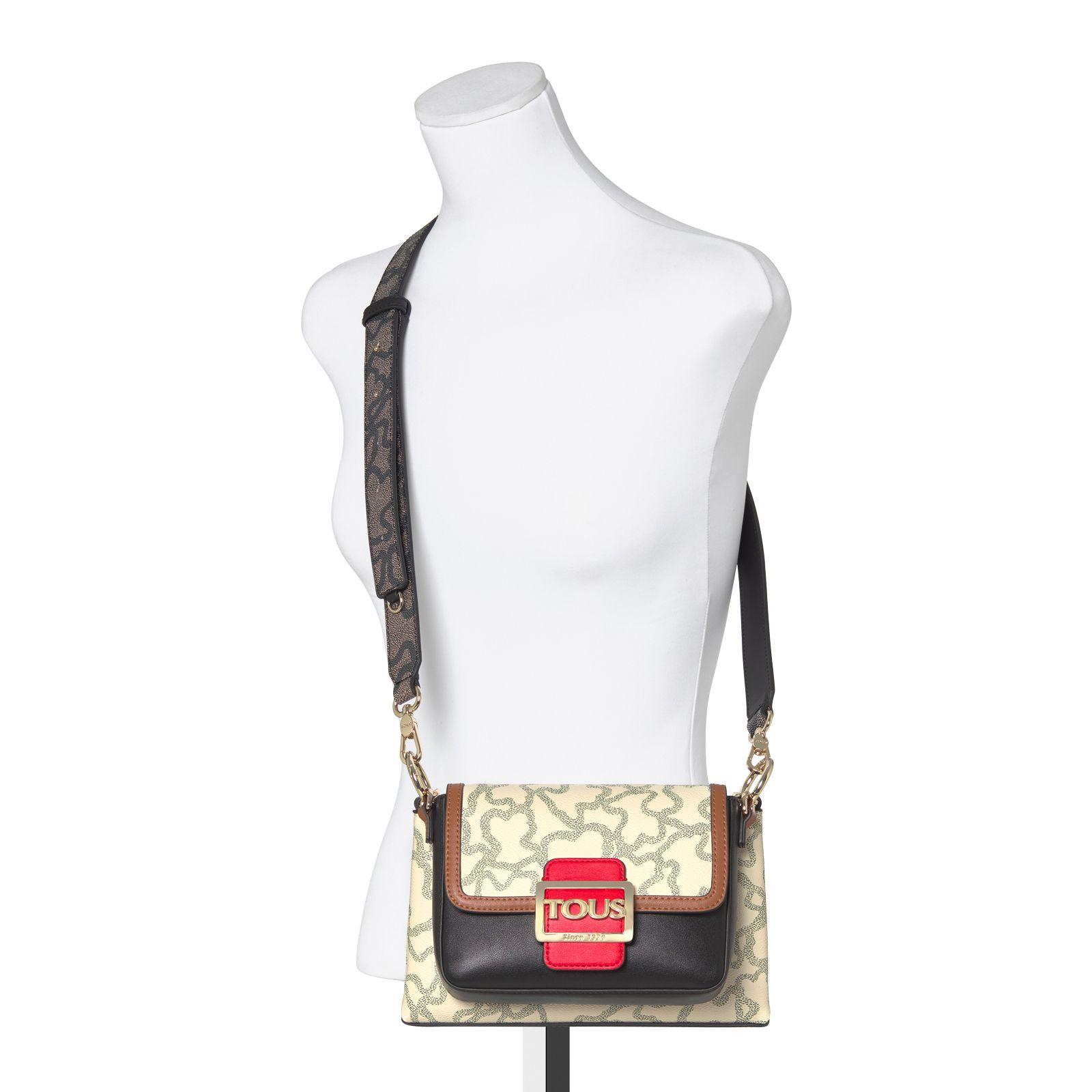 Bandolera Doble Kaos Icon Multi Rojo - Beige Tous-3
