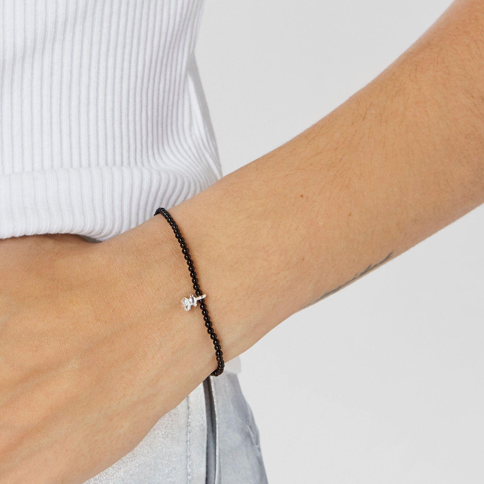 Pulsera elástica con ónix y oso de plata Bold Bear Tous-4