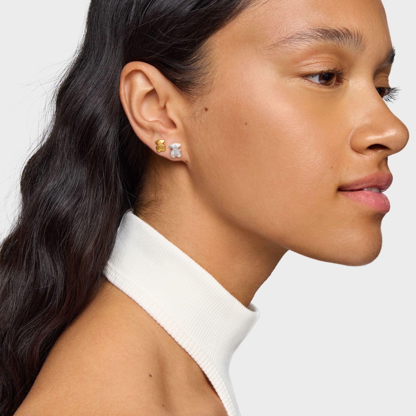 Aros oso de plata Icon Metal-4