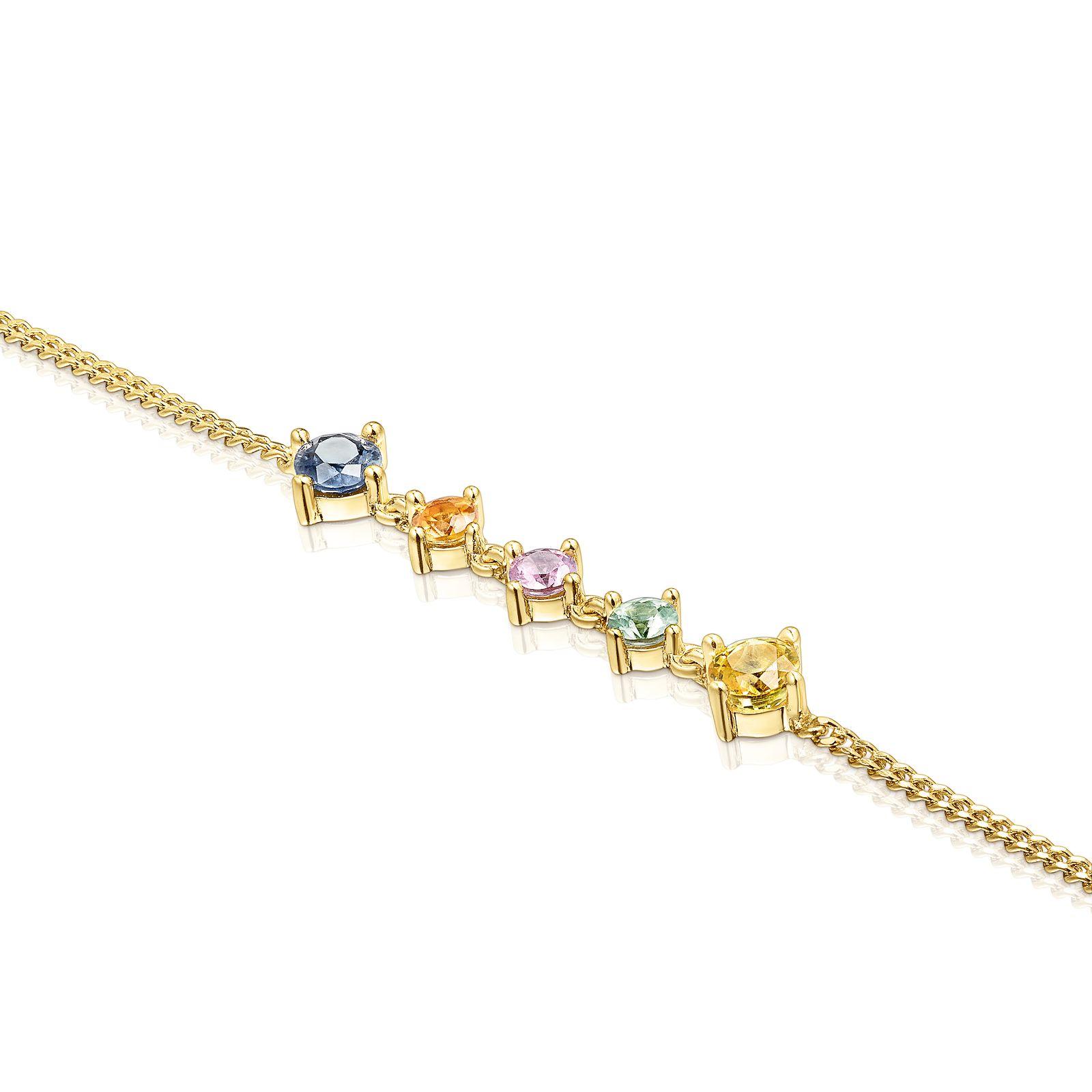 Pulsera Glaring de plata vermeil con zafiros multicolor Tous-2