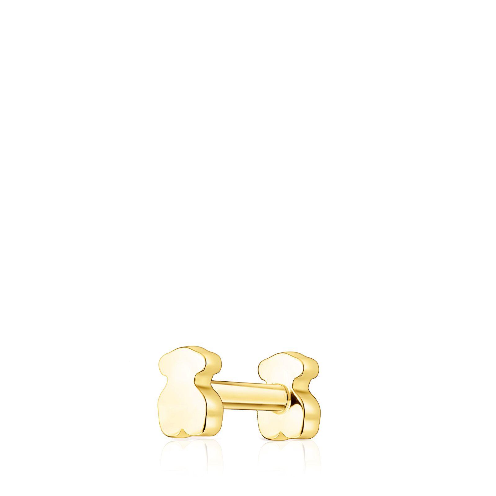 Piercing de oreja oso de oro Tous Basics-2