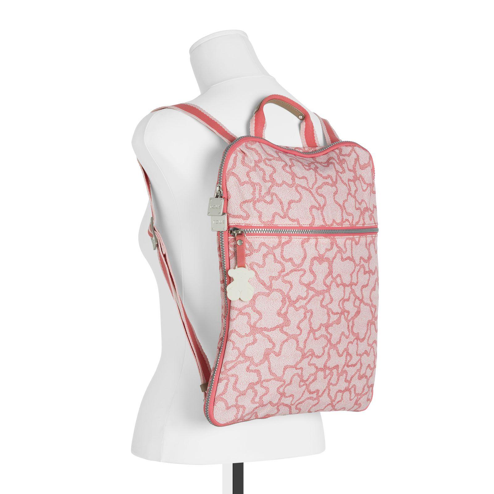 Mochila Tous Kaos New Colores de Nylon en color rosa-3