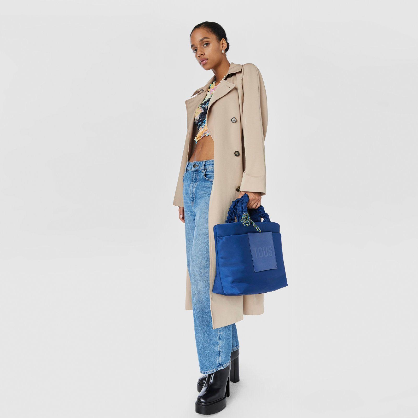 Bolso Capazo grande azul marino Marina Tous-3