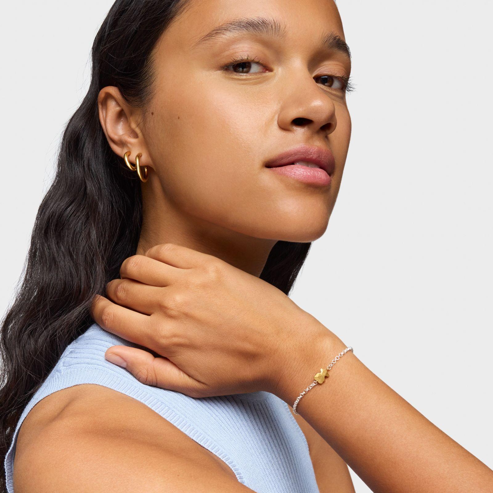 Pulsera cadena oso bicolor Icon Metal-3