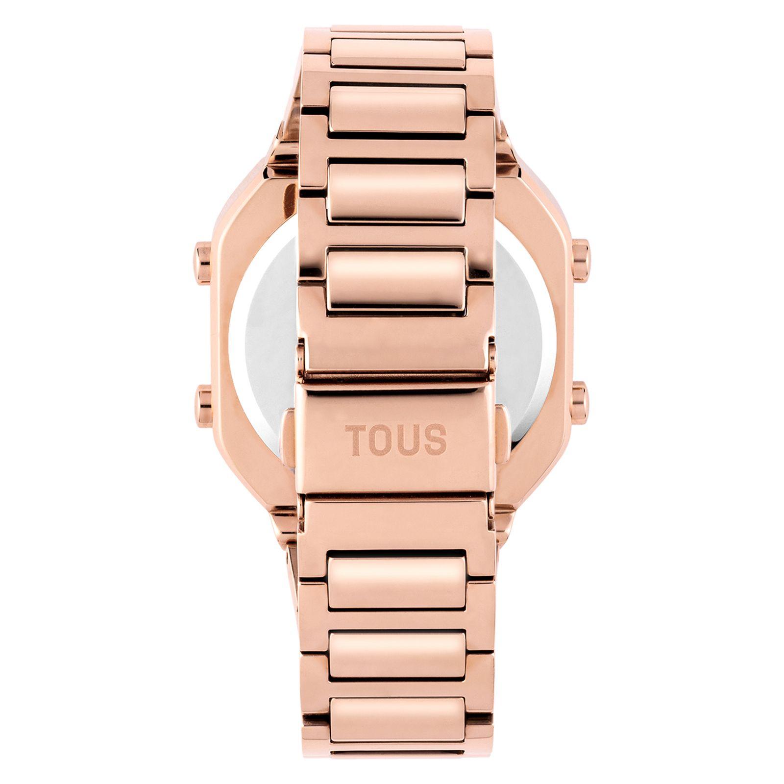 Reloj digital con brazalete de acero IPRG rosa D-BEAR-2