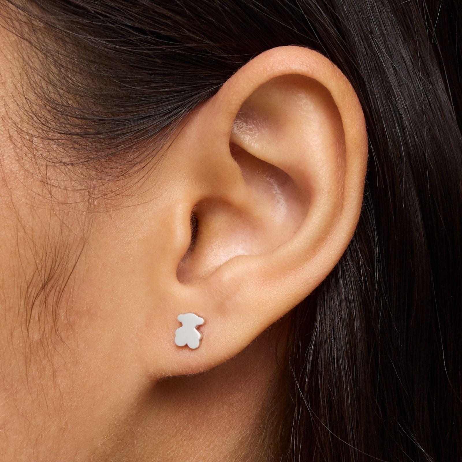 Pendientes oso de plata 6 mm Sweet Dolls-5