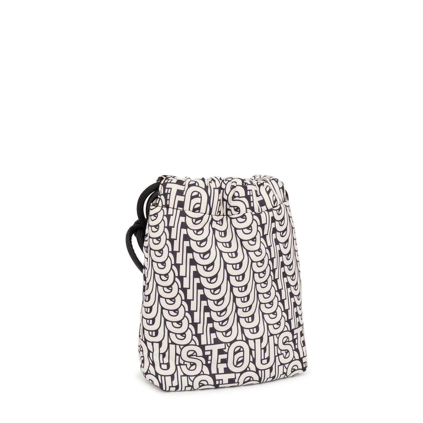 Mini bolso blanco y negro TOUS Cloud Soft-1