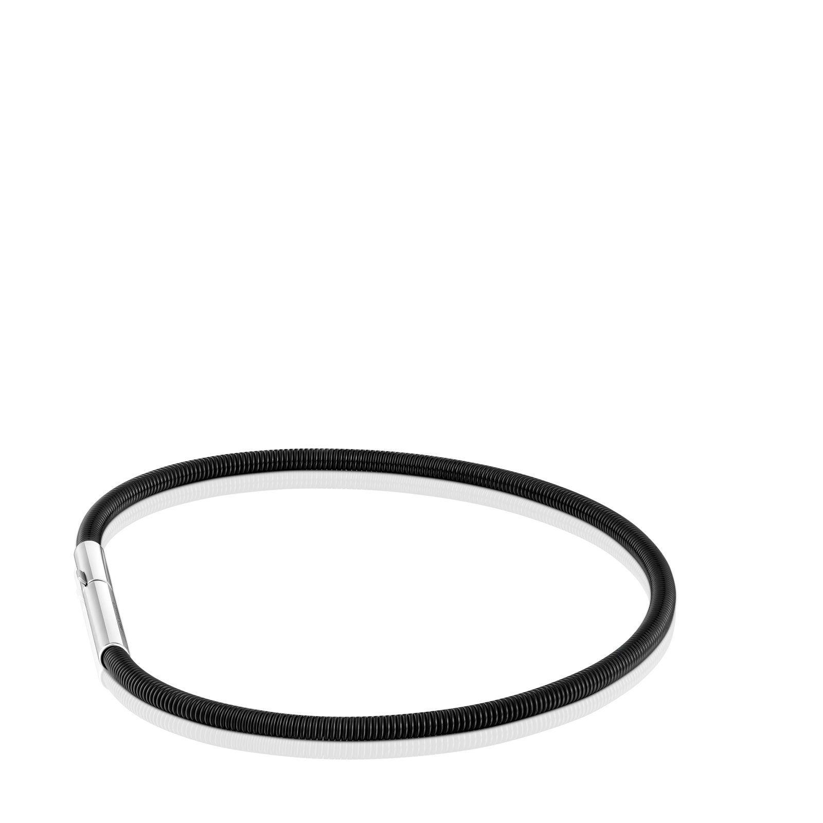 Pulsera de acero IP negro 17 cm Mesh Tube-1